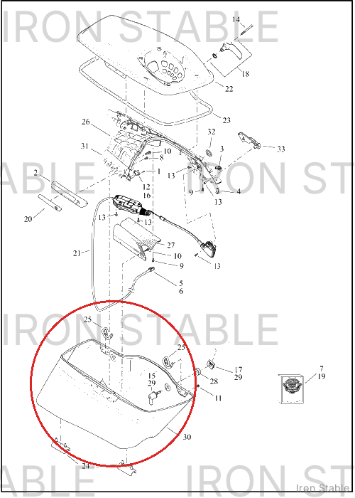 Harley-Davidson S-Bag Btm, Sub-Assembly, Svce, Lh, Pns