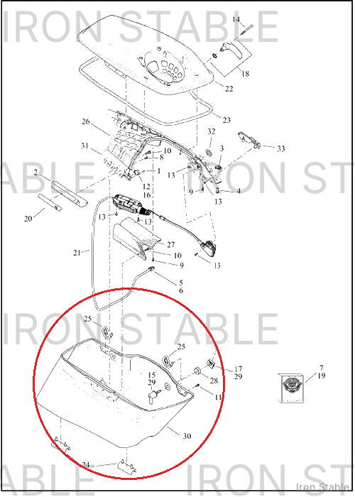Harley-Davidson S-Bag Btm, Sub-Assembly, Svce, Lh, Pns