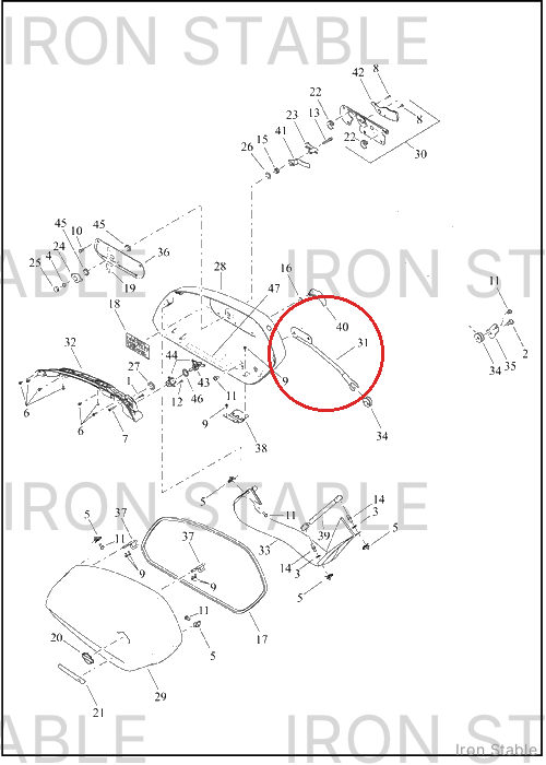 Harley-Davidson Pl/Bracket, S-Bag Mounting, Lower, Rh