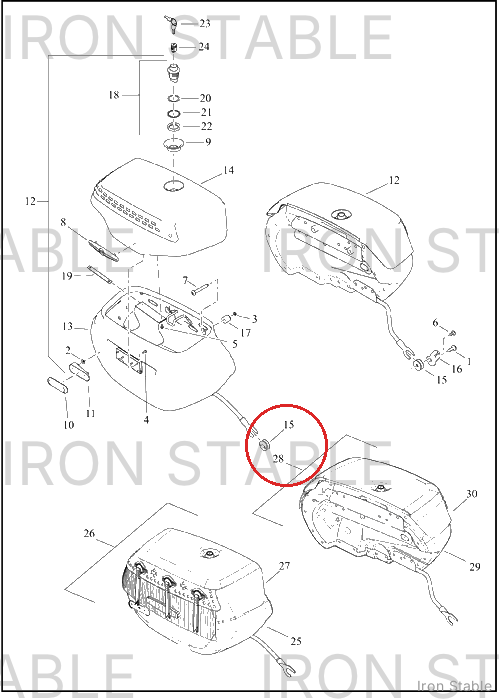 Harley-Davidson S-Bag, Assembly, Lh