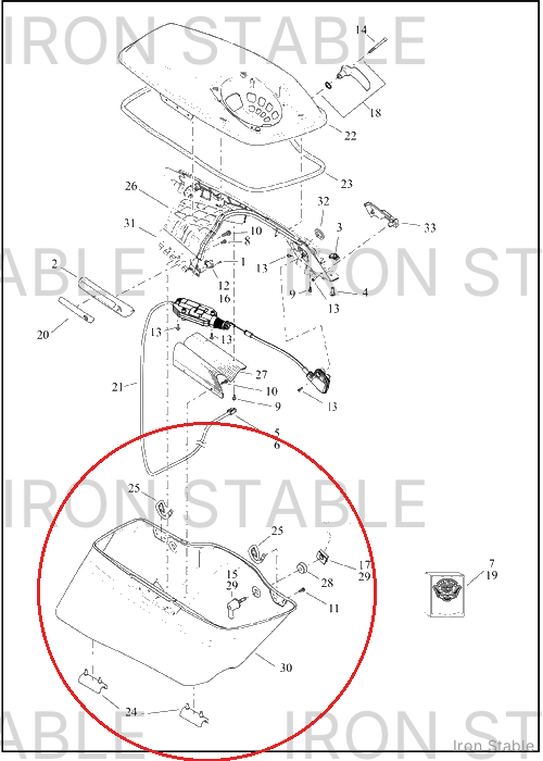 Harley-Davidson S-Bag Btm, Sub-Assembly, Svce, Rh, Fad