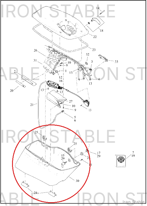Harley-Davidson S-Bag Btm, Sub-Assembly, Svce, Lh, Fad