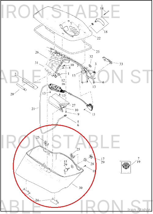 Harley-Davidson S-Bag Btm, Sub-Assembly, Svce, Rh, Fad