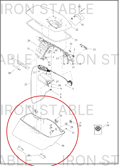 Harley-Davidson S-Bag Btm, Sub-Assembly, Svce, Lh, Fad