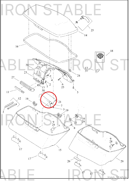 Harley-Davidson Lock, Saddlebag