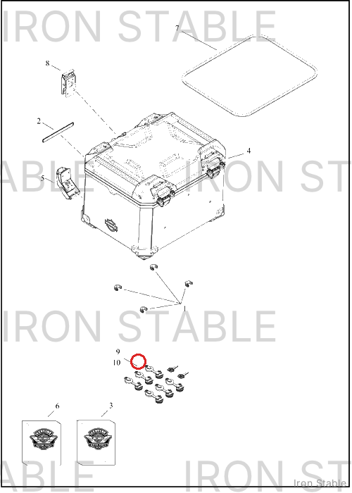 Harley-Davidson Kit, Lockset, Top Case