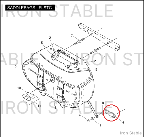 Harley-Davidson Support Assembly, Lower/Front, Saddlebag