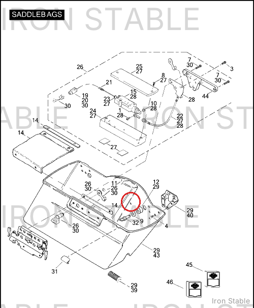 Harley-Davidson Cover Assembly, Lh/Saddlebag