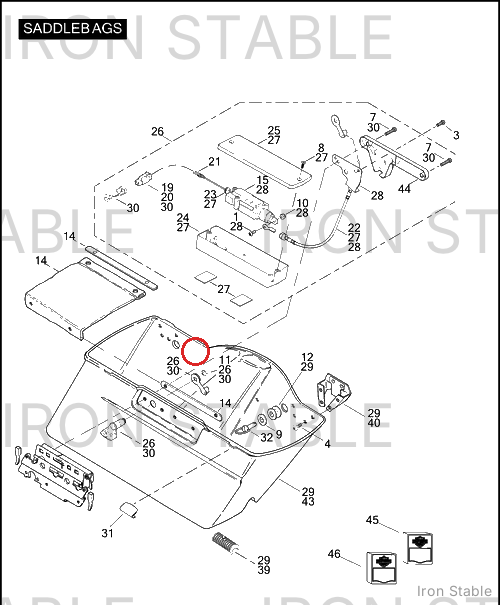 Harley-Davidson Cover Assembly, Lh/Saddlebag