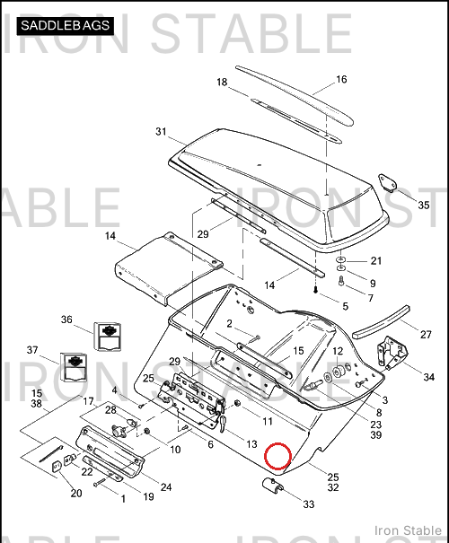 Harley-Davidson Saddlebag Assembly, Lh