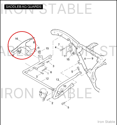 Harley-Davidson Filler Strip, Lh/Saddlebag Trim