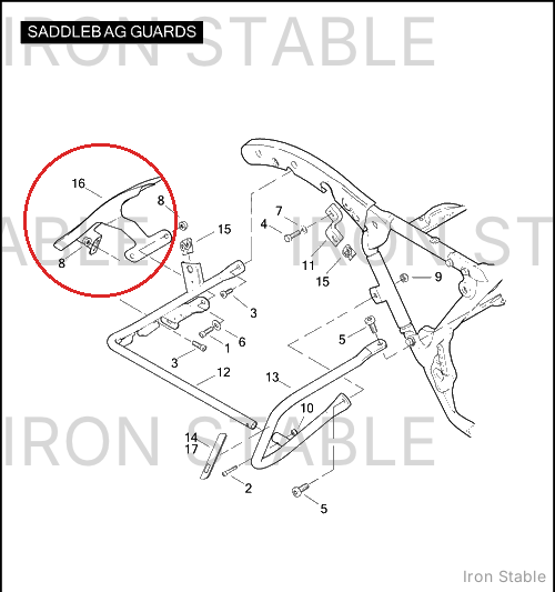 Harley-Davidson Filler Strip, Lh/Saddlebag Trim