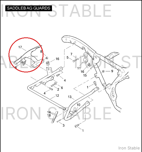 Harley-Davidson Filler Strip, Lh/Saddlebag Trim