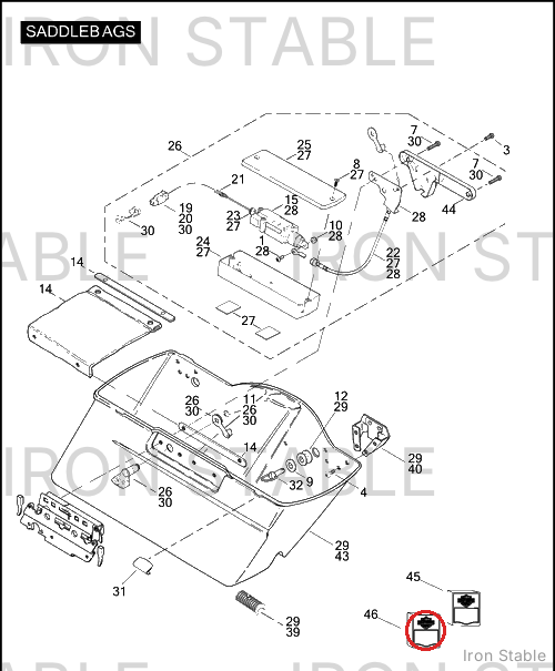 Harley-Davidson Bom-Saddlebag Assembly, Lh(Po)