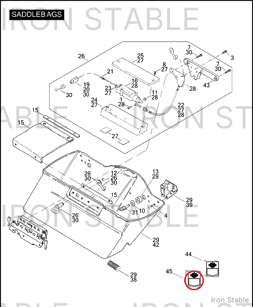 Harley-Davidson Bom-Saddlebag Assembly, Rh(Po)