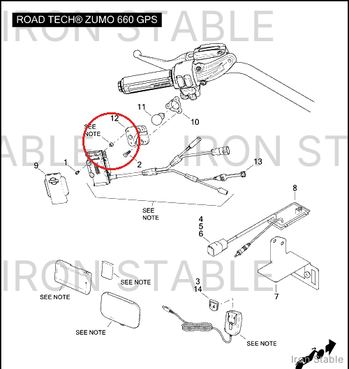 Harley-Davidson Mounting Plate, Gps Unit(Zumo 660)