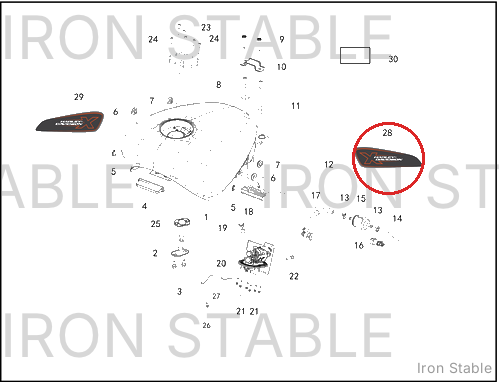 Harley-Davidson Left Fuel Tank Decal