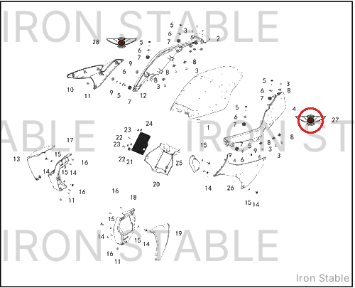 Harley-Davidson Left Tail Cover Decal