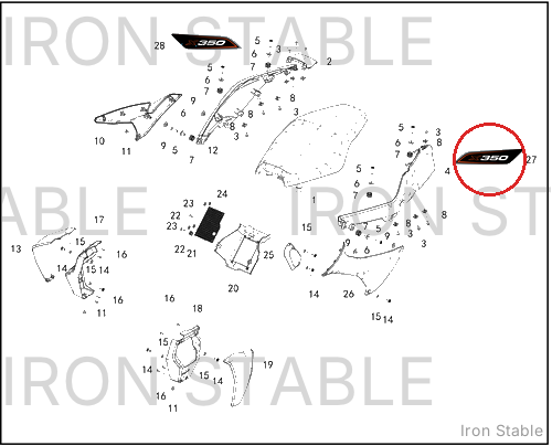 Harley-Davidson Left Tailcover Decal