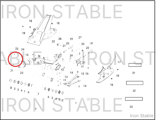 Harley-Davidson Lower Fixing Bolt Of Rear Shoc