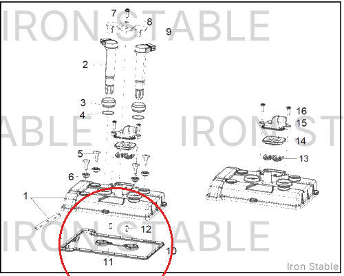 Harley-Davidson Cylinder Head Cover Gasket Ass