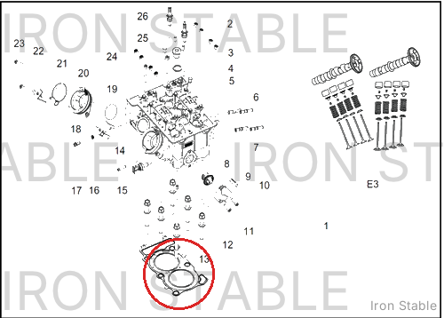Harley-Davidson Cylinder Head Gasket Assembly