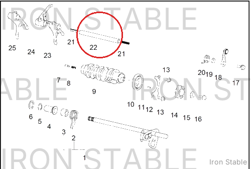 Harley-Davidson Shaft, Shift Fork