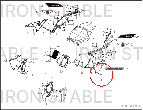 Harley-Davidson Cushion Assembly / Bj300-10