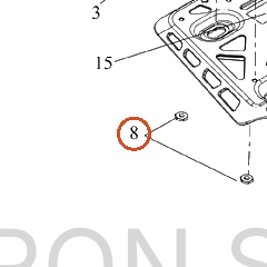 Harley-Davidson Nut, M7, Flat