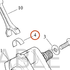 Harley-Davidson Shell, Bearing, Con Rod, Black
