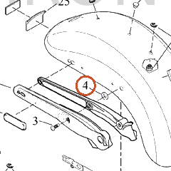 Harley-Davidson Spacer, Turn Signal, Rr