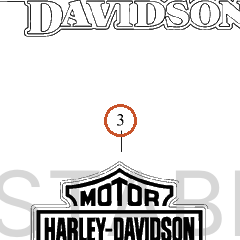 Harley-Davidson Medallion, Rh-Tank