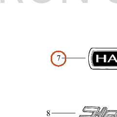 Harley-Davidson Medallion, Rh, Fuel Tank