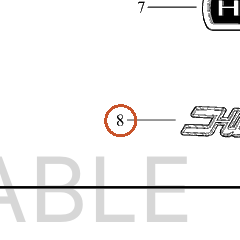 Harley-Davidson Medallion, Cust Color, Rh