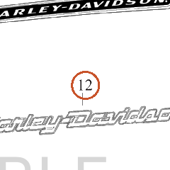 Harley-Davidson Medallion, Cust Color, Rh