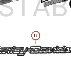 Harley-Davidson Medallion, Cust Color, Lh