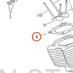 Harley-Davidson Gasket, Cyl Hd, X