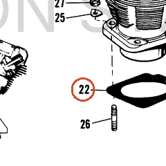 Harley-Davidson Gasket, Rr Cyl Base