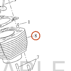 Harley-Davidson Cylinder, Cylinder, Assembly, 3.937, R