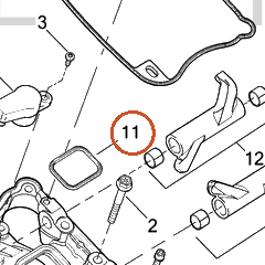 Harley-Davidson Gasket, Lower Rckr Cover-To-Top Cover