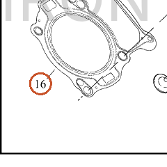 Harley-Davidson Gasket, Rear, Cylinder Head, V