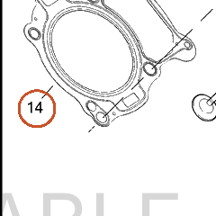 Harley-Davidson Gasket, Rr/Cyl Hd