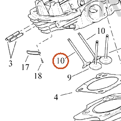 Harley-Davidson Valve, 32mm, Exhaust
