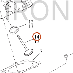 Harley-Davidson Intake Valve, 7mm