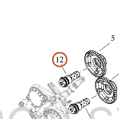 Harley-Davidson Cam Phaser, Center Bolt Assembly Fr