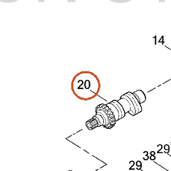 Harley-Davidson Camshaft Assembly, Rear 'A'