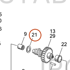 Harley-Davidson Washer, Cam Gear