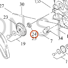 Harley-Davidson Spacer, .307 Thk