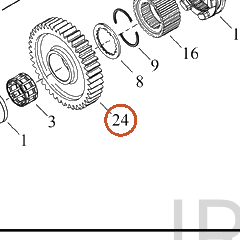 Harley-Davidson Countershaft, Xmsn, 1st Gear