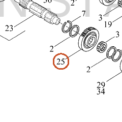 Harley-Davidson Countershaft, Xmsn, X